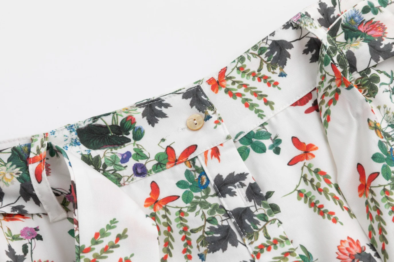 Multiflowereded Printed Ruffle Bottom Skirt - Image 6
