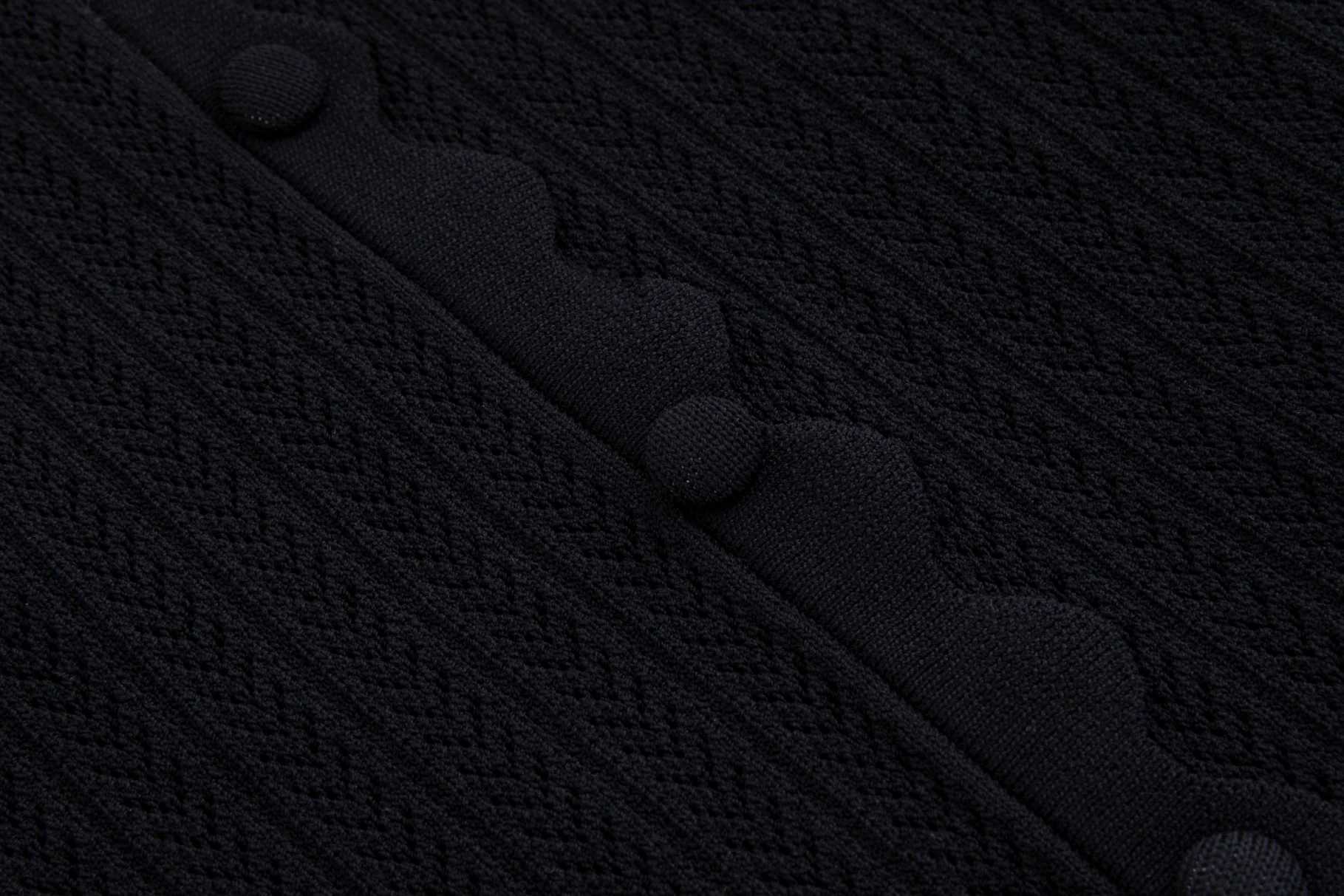 Black Knit Scalloped Skirt - Image 5