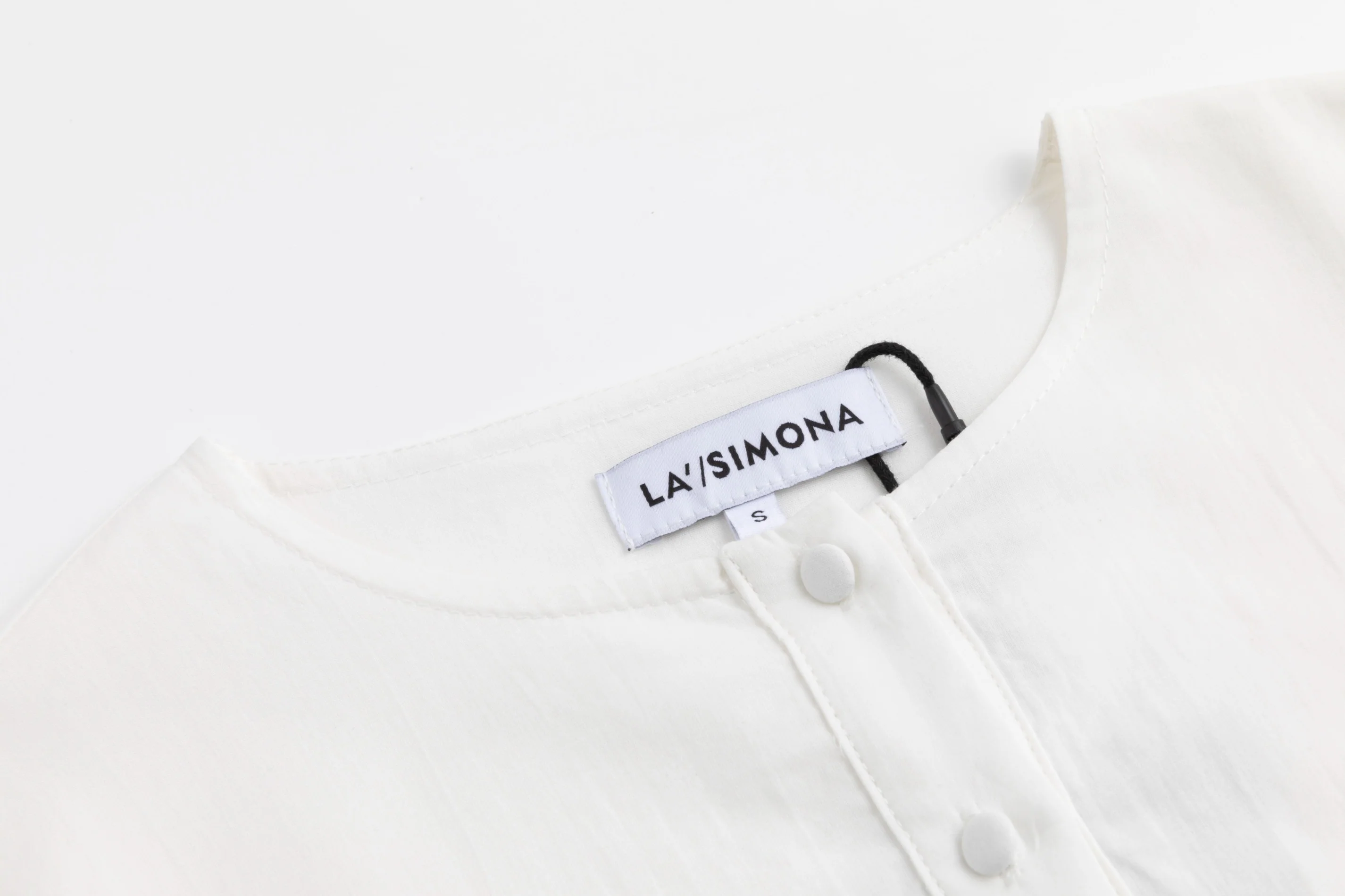 Solid White Eyelet Bottom Cotton Layer Dress - Image 5