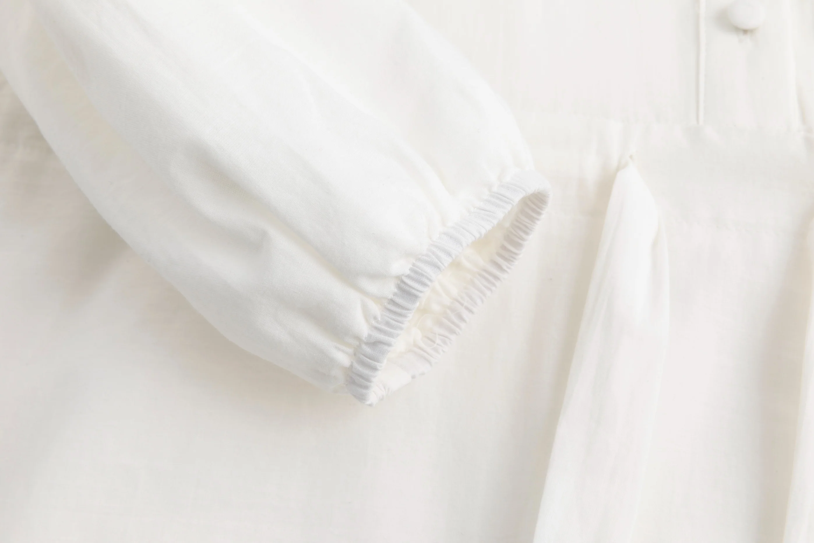 Solid White Eyelet Bottom Cotton Layer Dress - Image 6