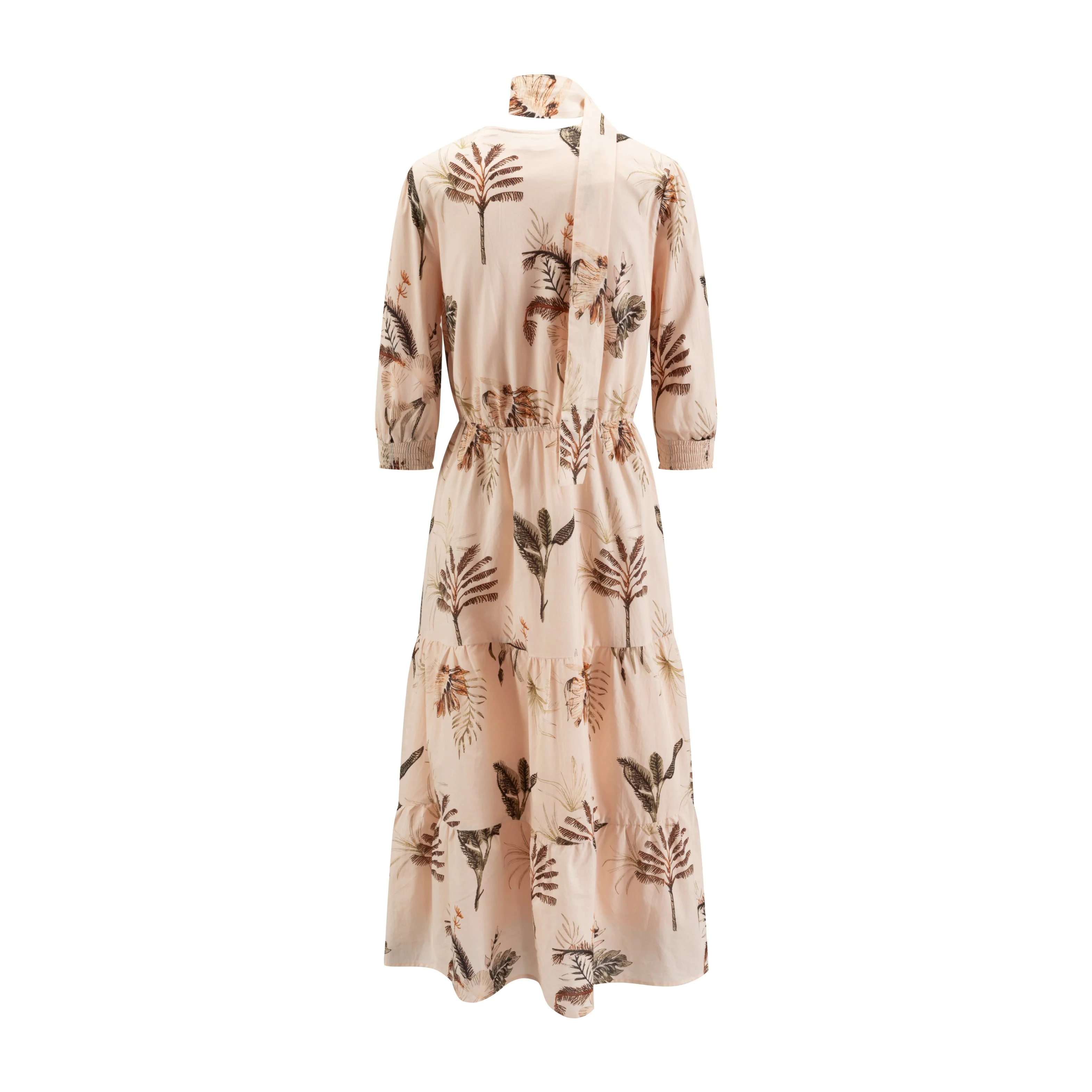 Pink Base Plants Printed Layer Dress - Image 3