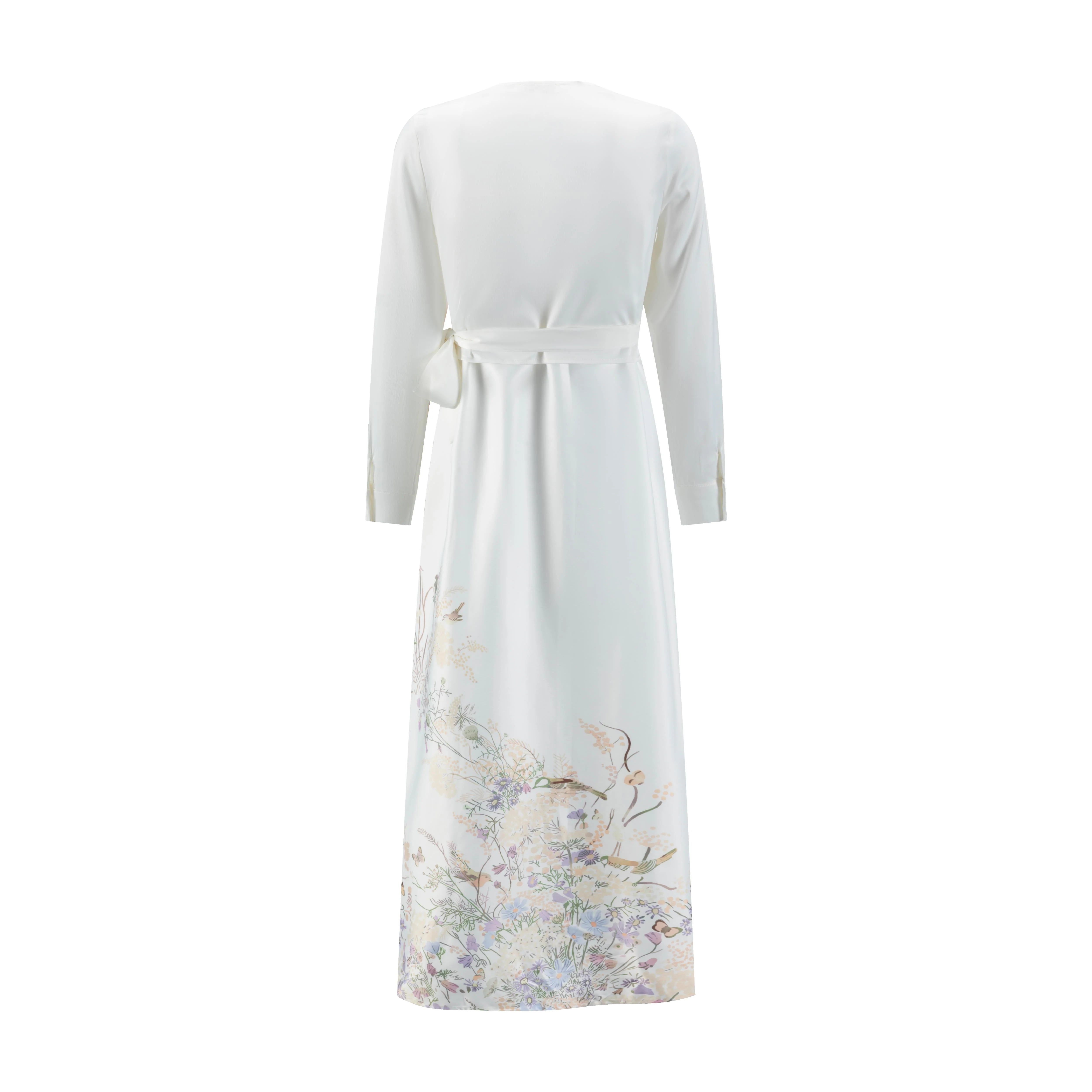Cream Base Blue Flower Printed Jumper - Image 3