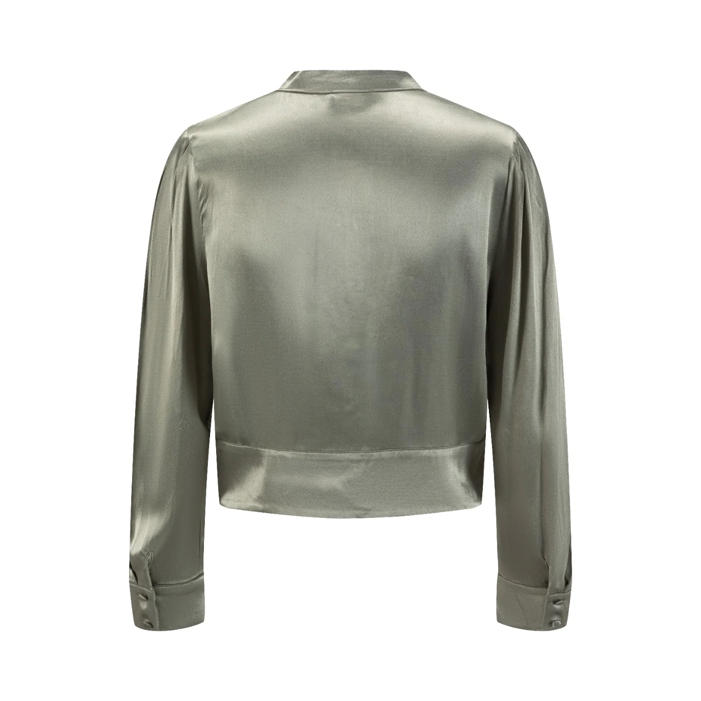 Solid Sage Satin Top - Image 3
