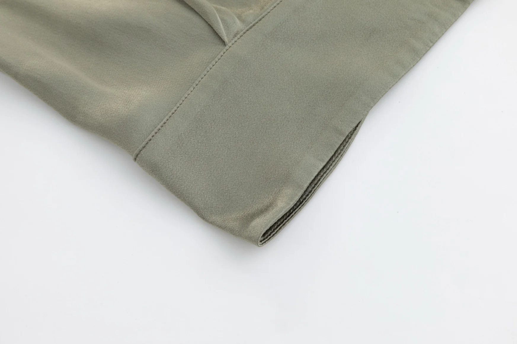 Solid Sage Satin Top - Image 5
