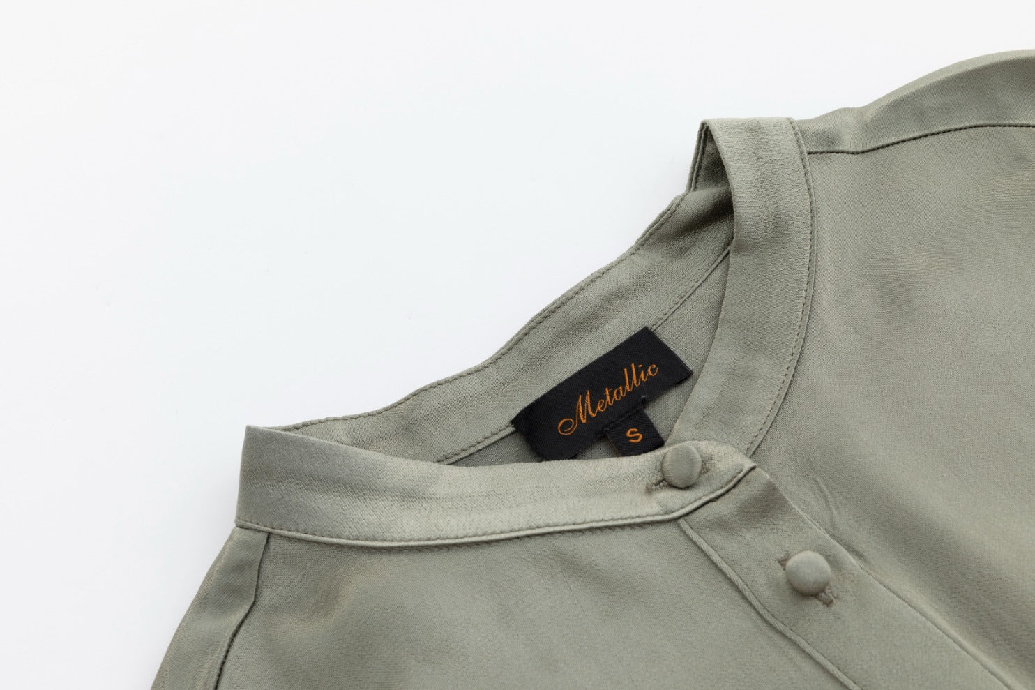 Solid Sage Satin Top - Image 6