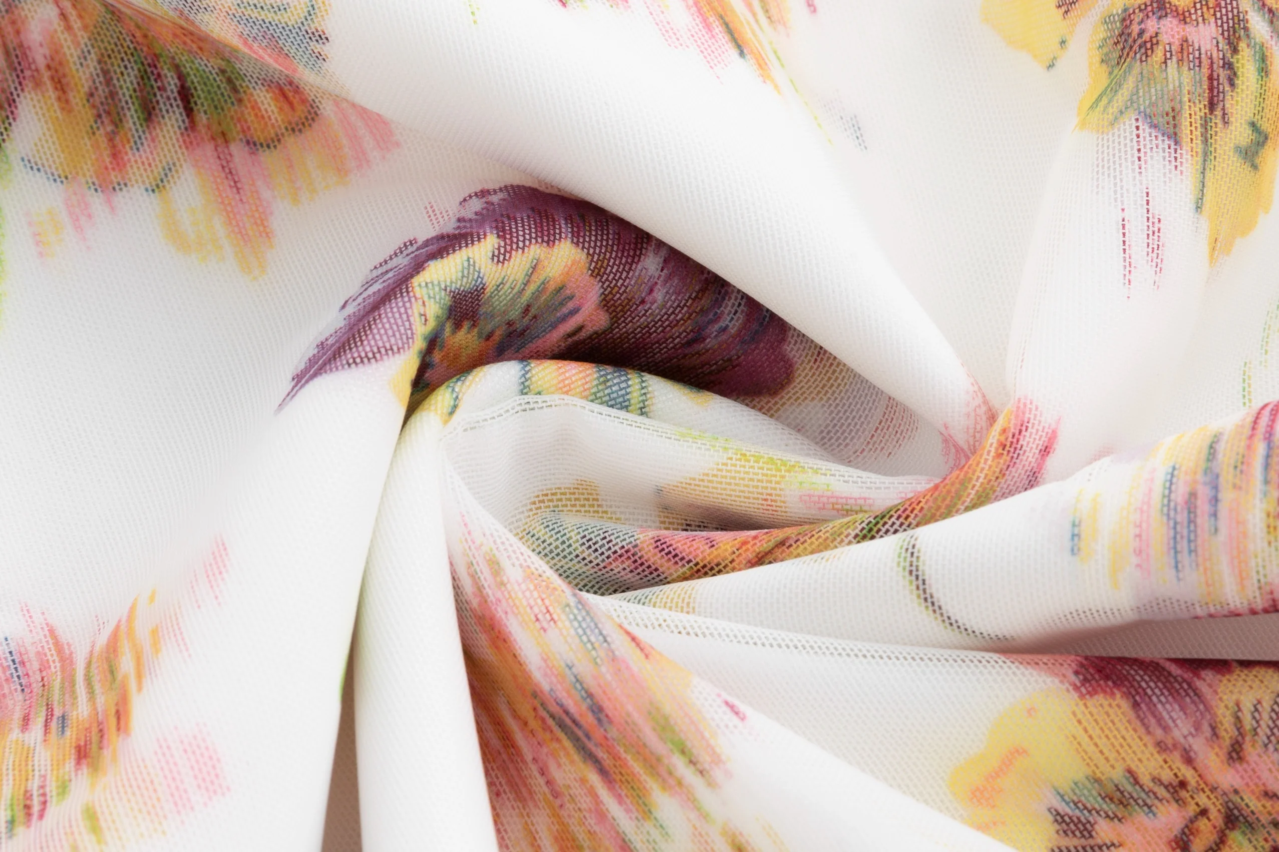 Multiflowered Printed Shirt Layer Mesh Dress - Image 4