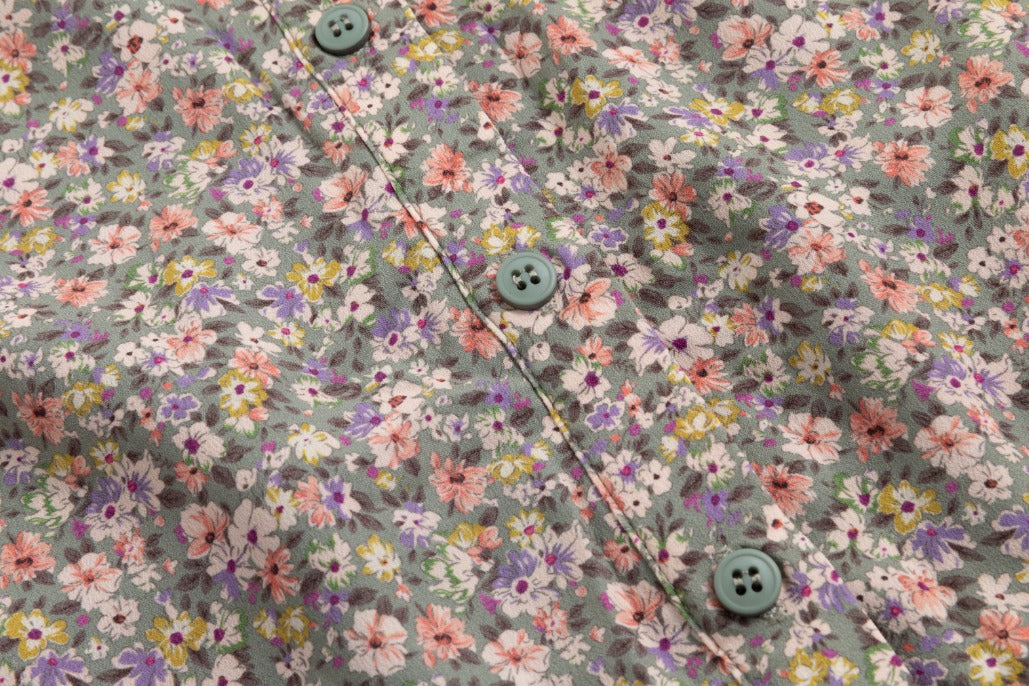 Hunter Multiflowered Printed V Neck Layer Dress - Image 7