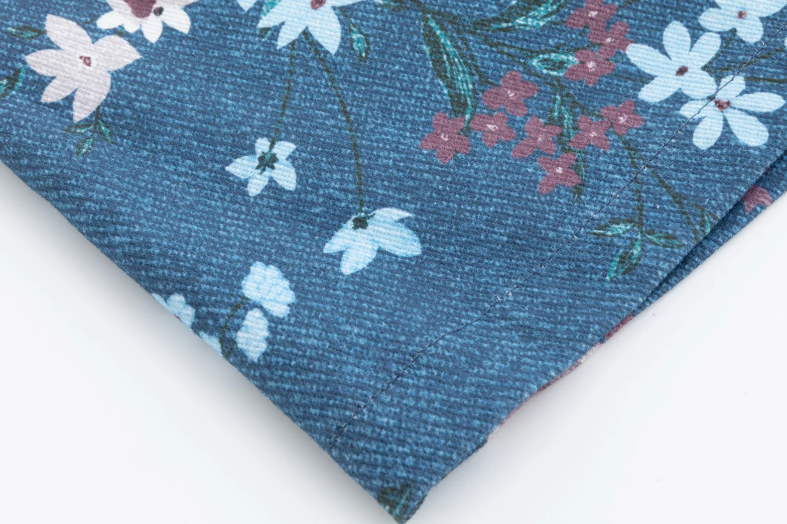 Dark Blue Base Red Flower Printed Skirt - Image 5