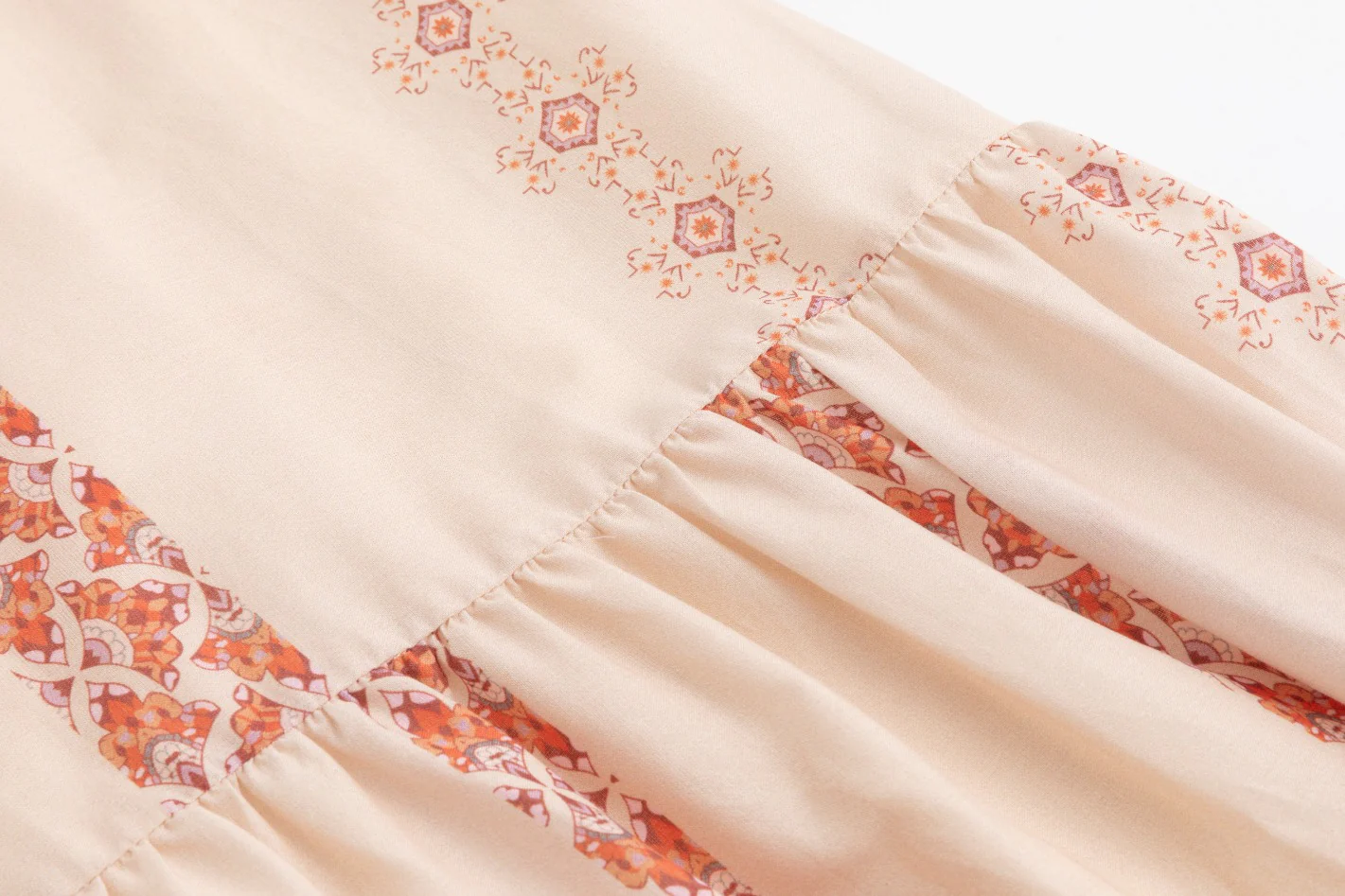 Sand And Peach Printed Skirt - Image 5