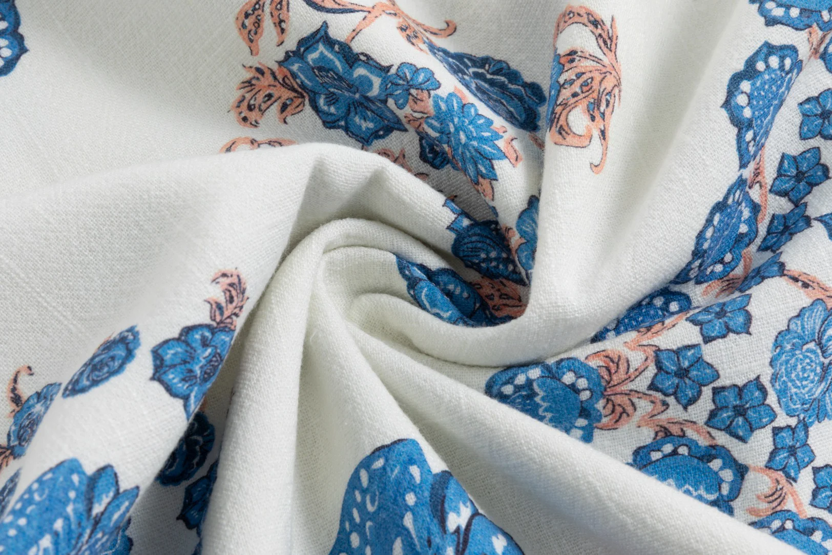 Beige Dress With Blue And Orange Print - Image 6
