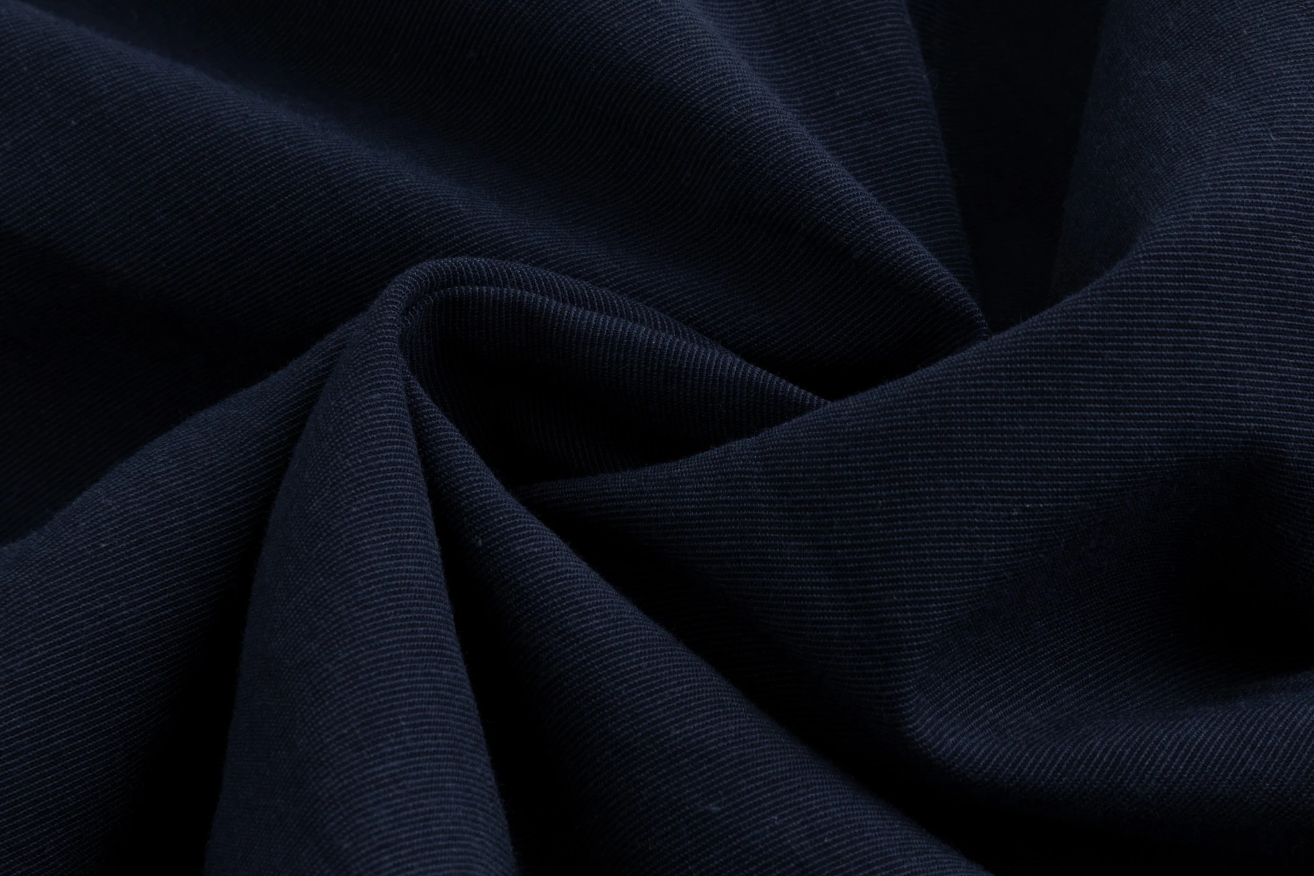 Solid Navy Linen Layer Jumper With White Stitching - Image 4