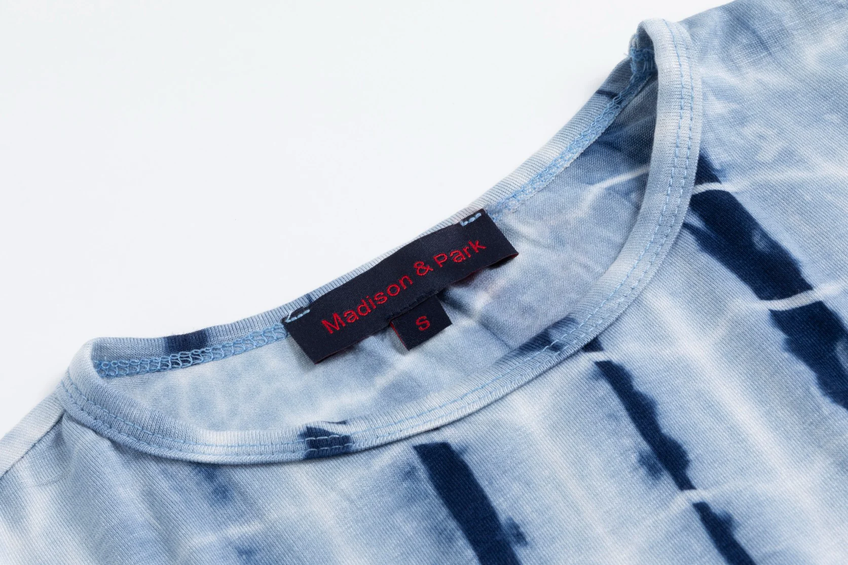 Navy Tie Dye Printed T-Shirt With Denim Slip Dress - Image 4