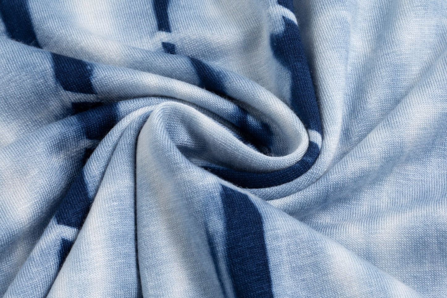 Navy Tie Dye Printed T-Shirt With Denim Slip Dress - Image 5