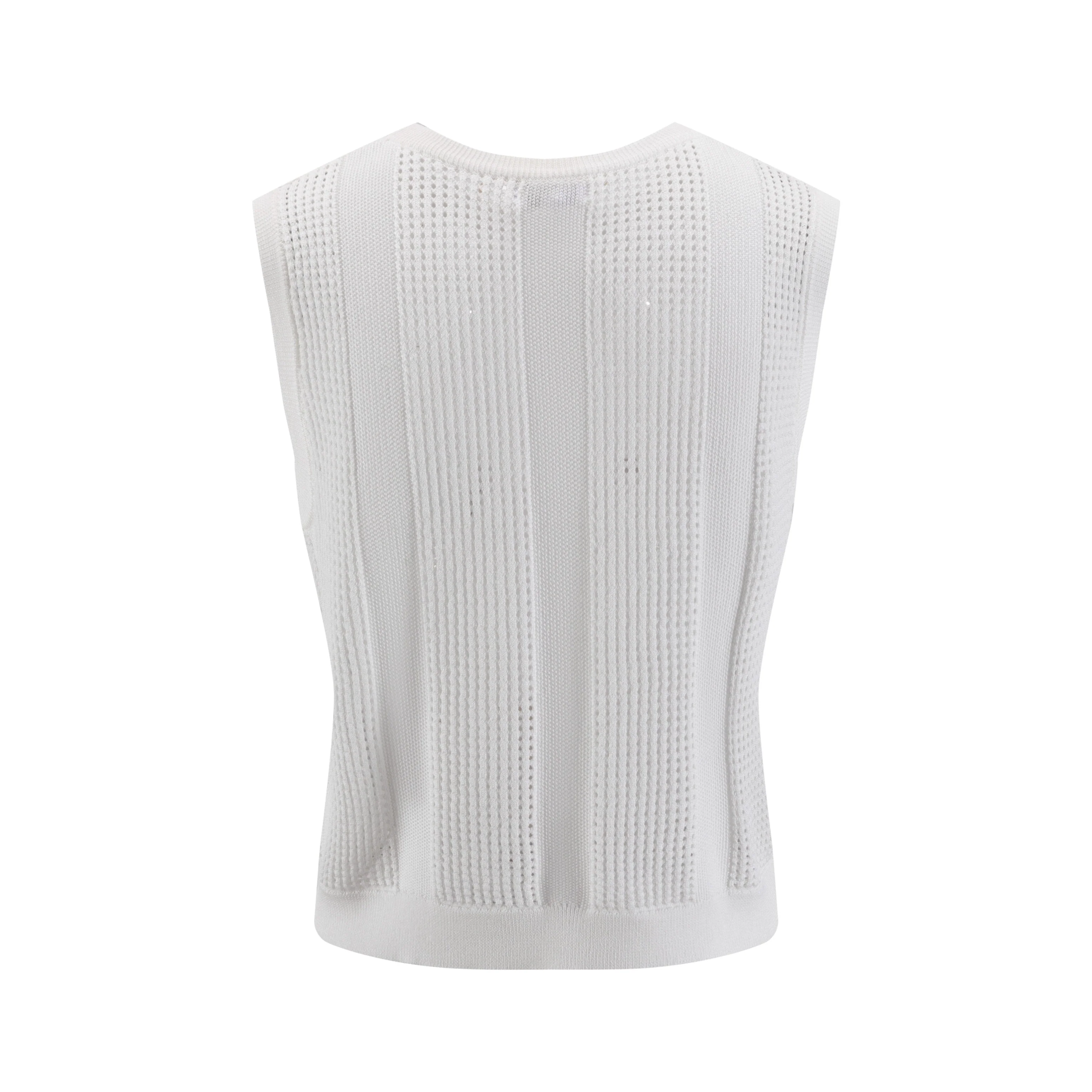 White Crochet Vest - Image 2