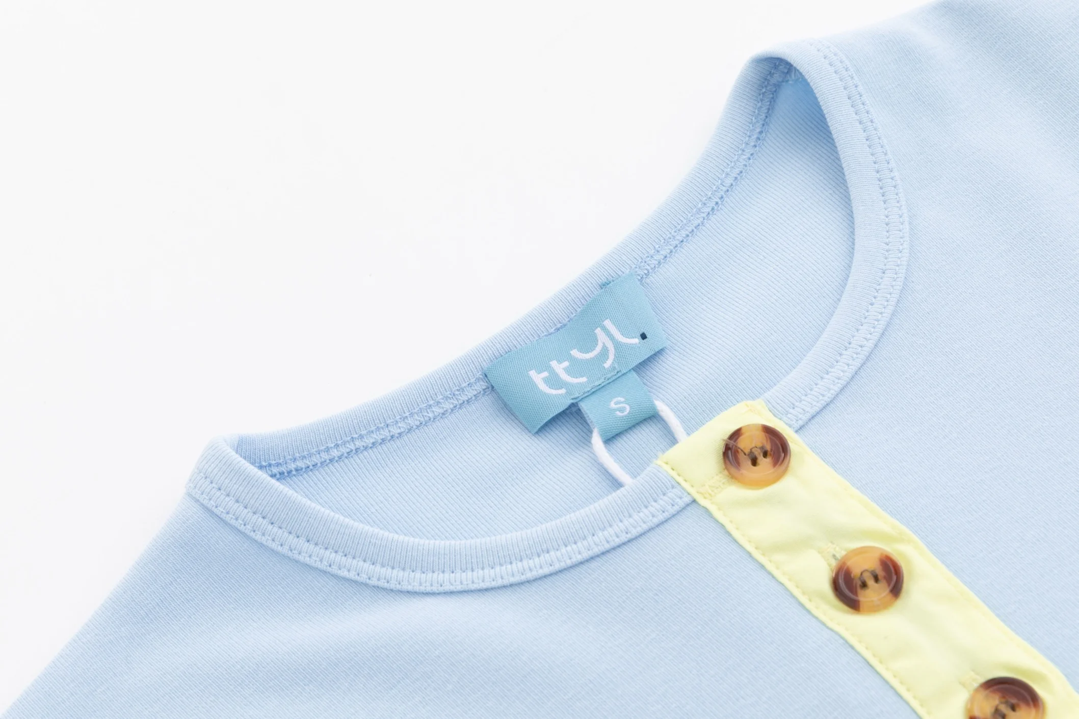 Elbow Patch Solid T-Shirt - Blue/Pear - Image 4