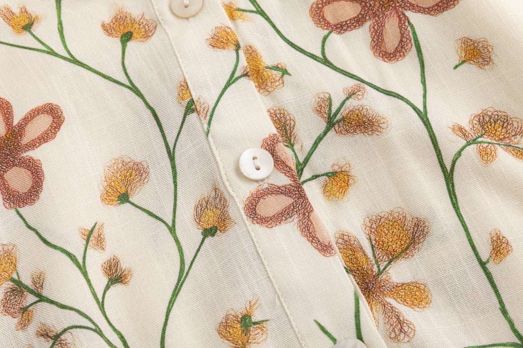 Vintage Floral Overlay Blouse Jumper - Image 6