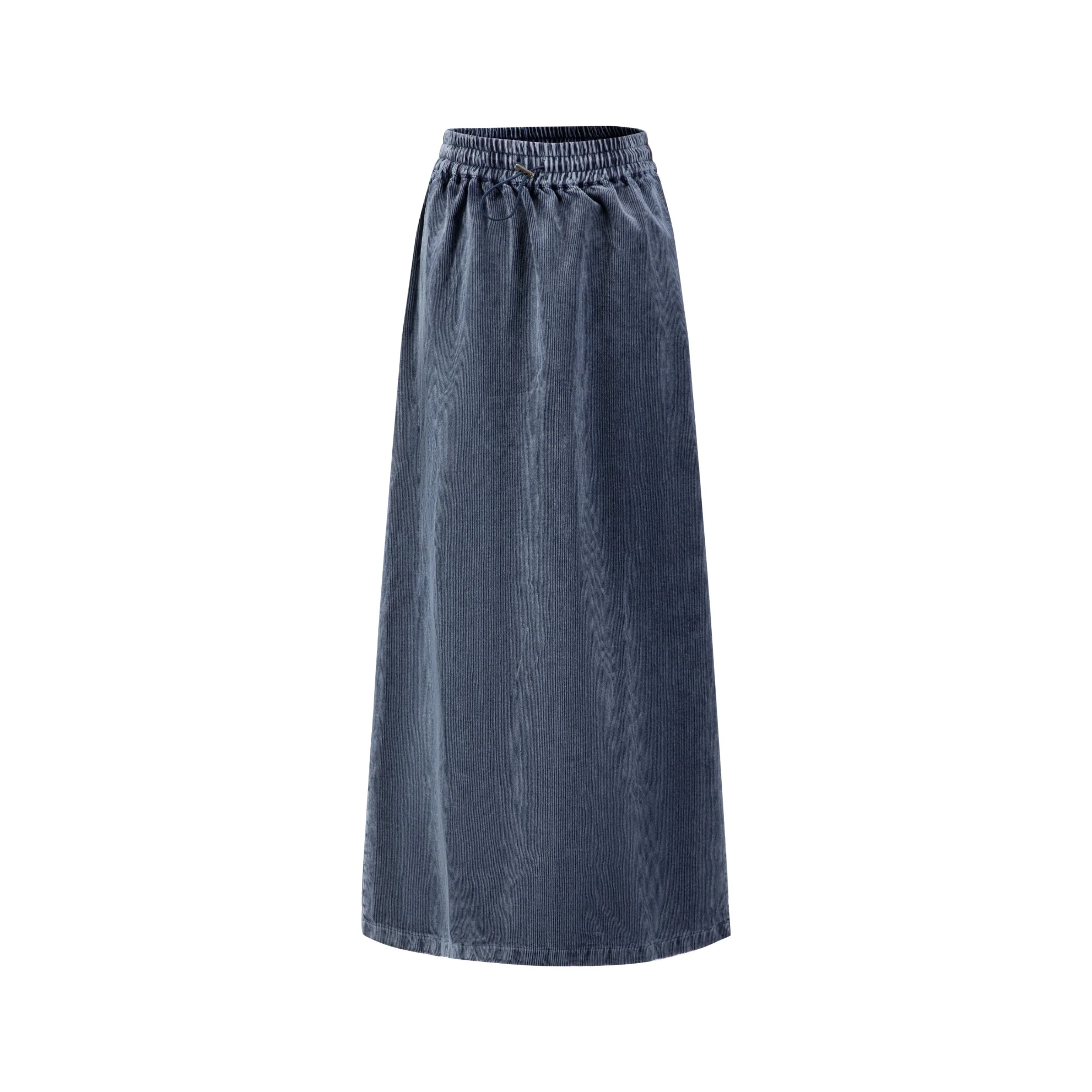 Washed Corduroy Skirt - Blue - Image 3