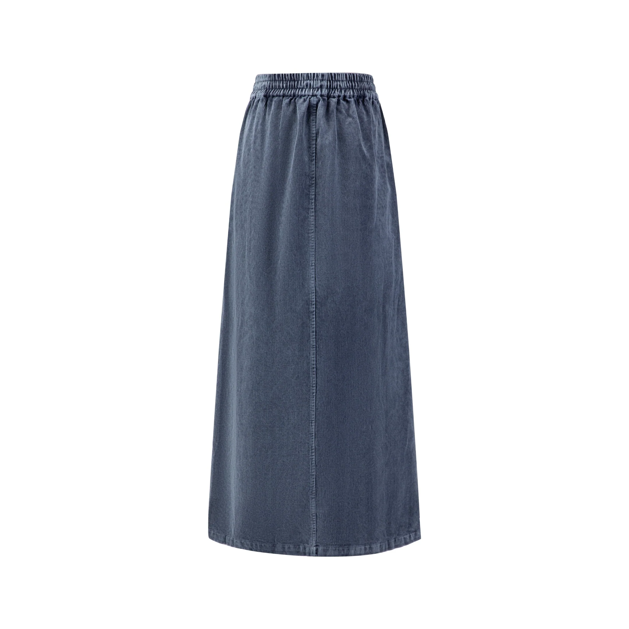 Washed Corduroy Skirt - Blue - Image 4