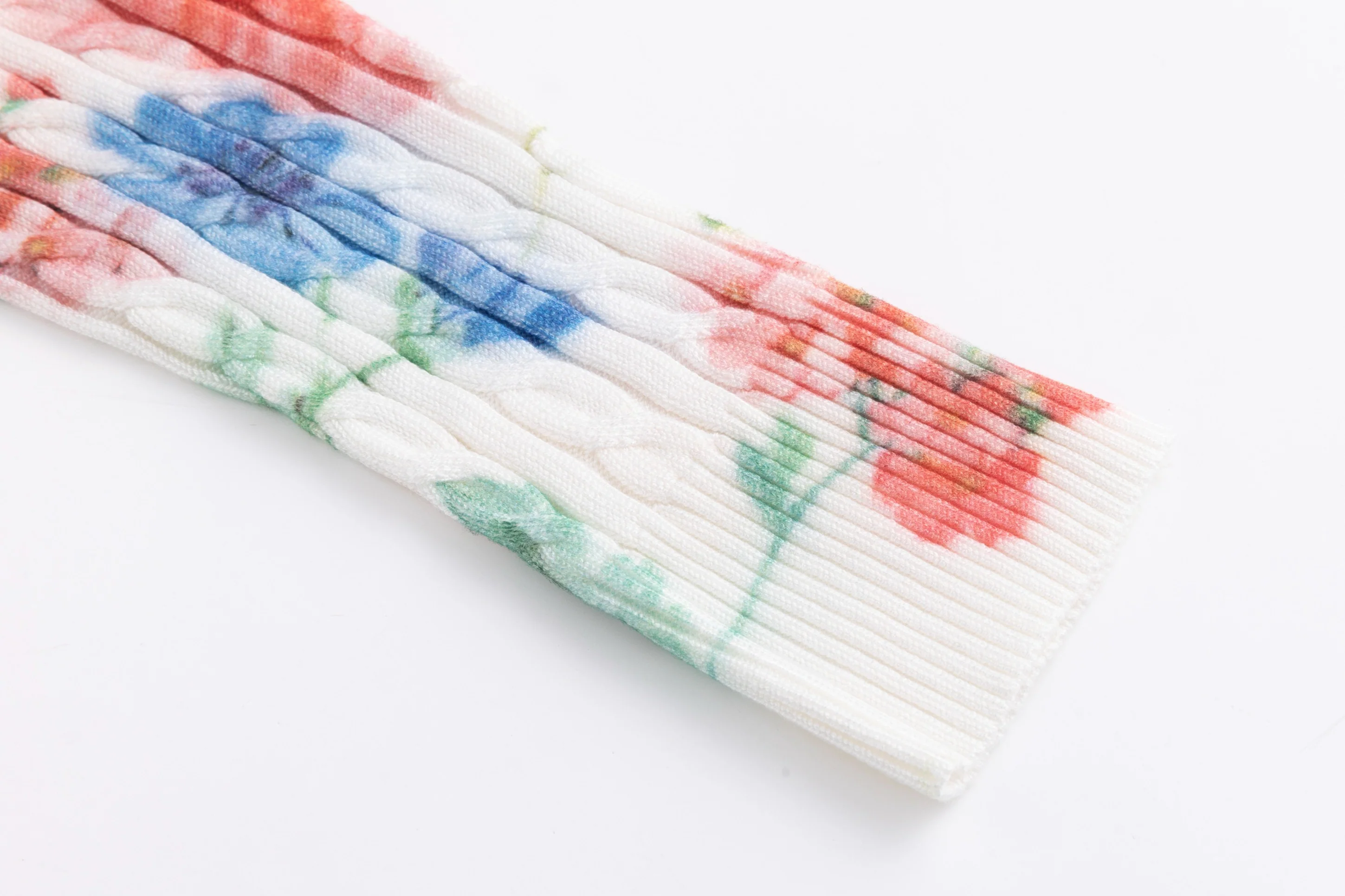 White Base Floral Cable Knit Top - Image 3