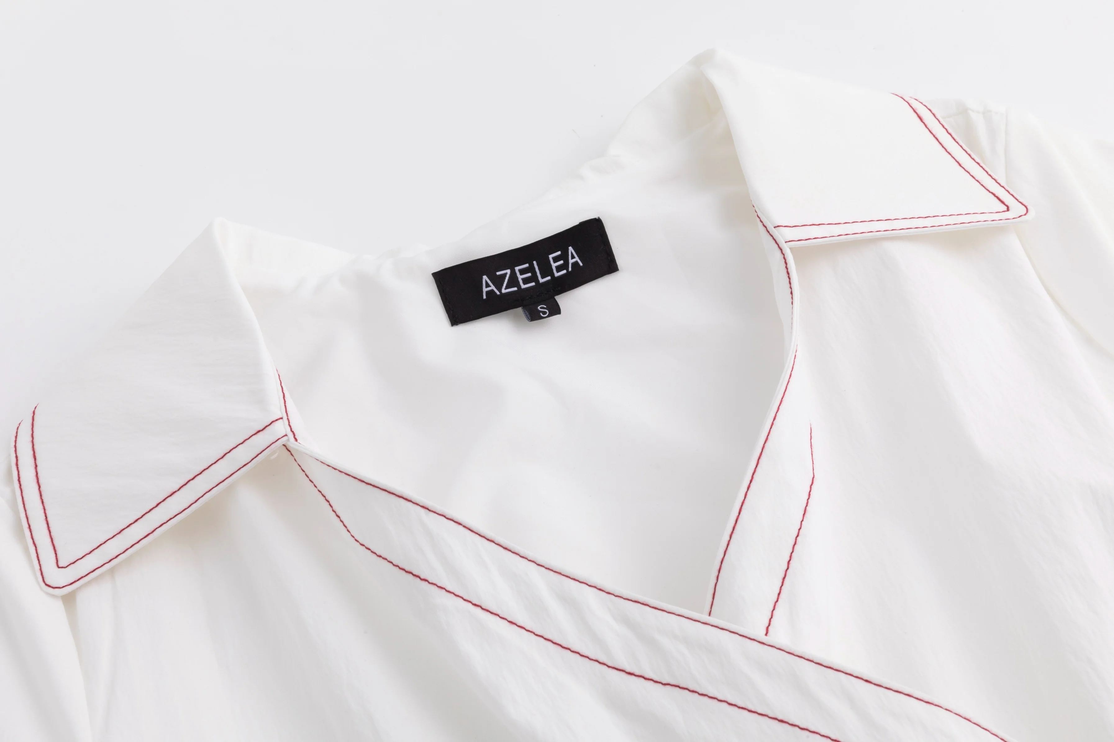 Cotton Jumper with Embroidered Belt - White - Image 4