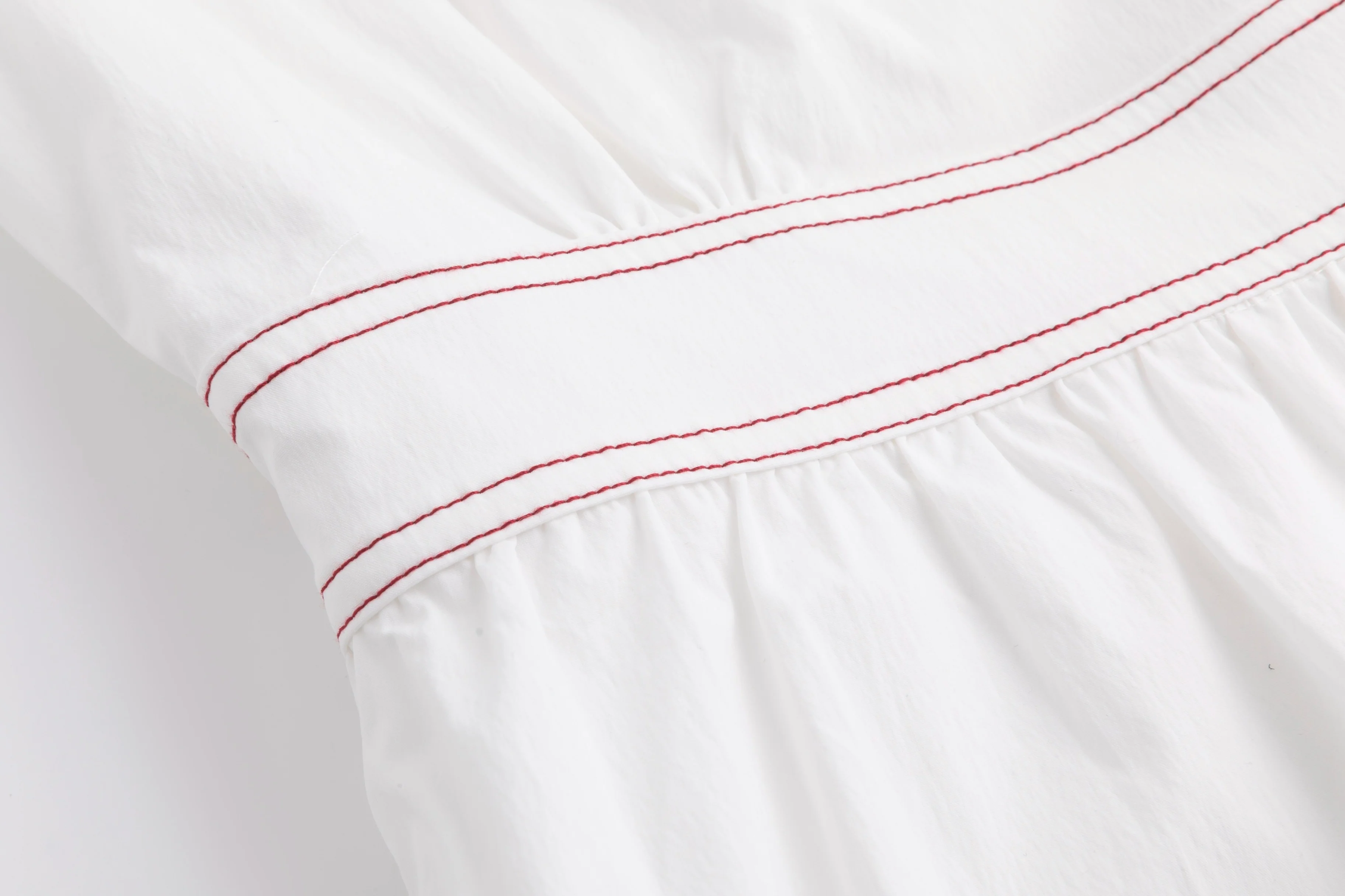 Cotton Jumper with Embroidered Belt - White - Image 6