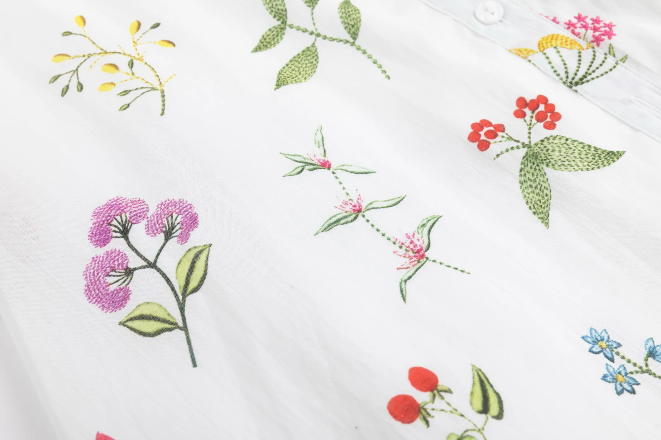 White Floral Dress With White Embroidered Cardigan - Image 5
