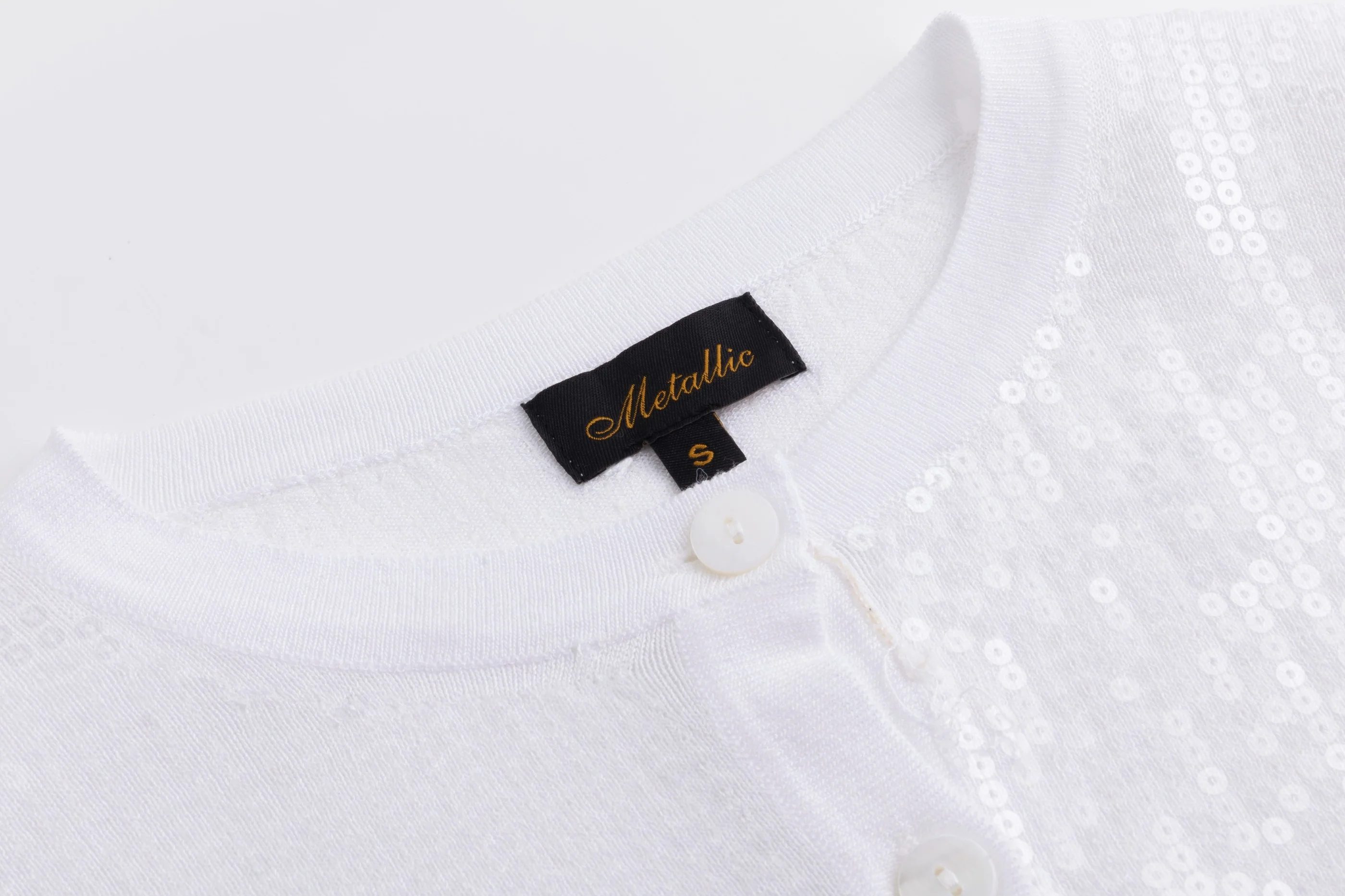 White Sequin Cardigan - Image 5