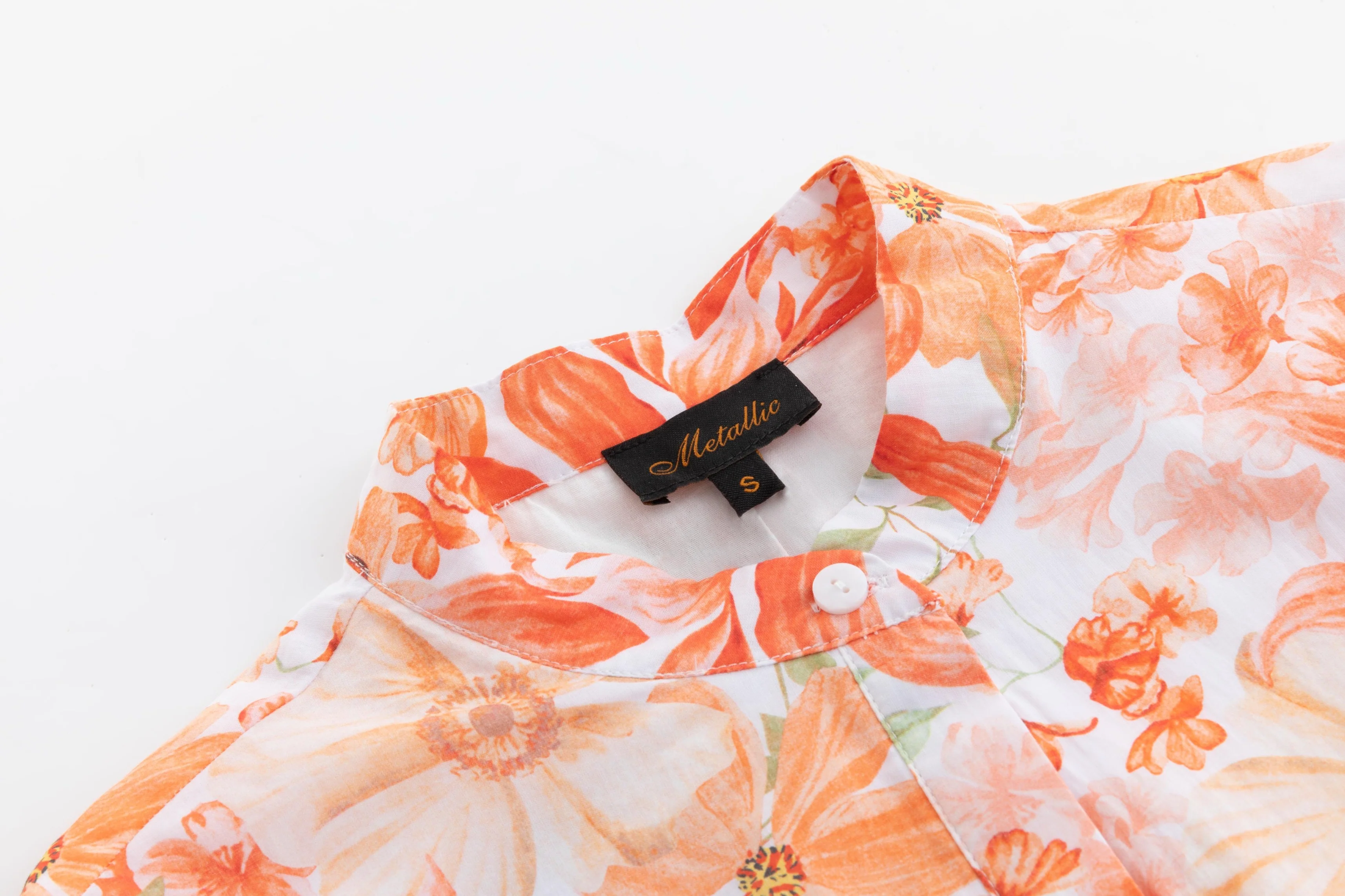 Orange Printed Dress - Image 4