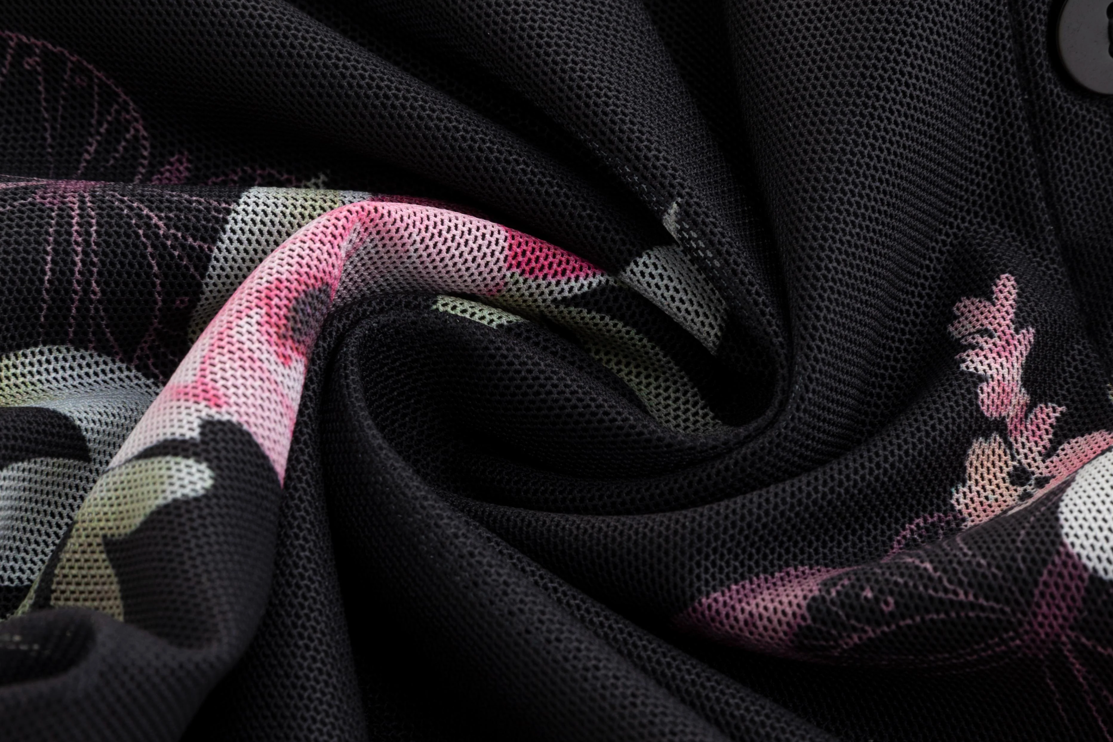 Black And Pink Floral Mesh Cardigan - Image 4