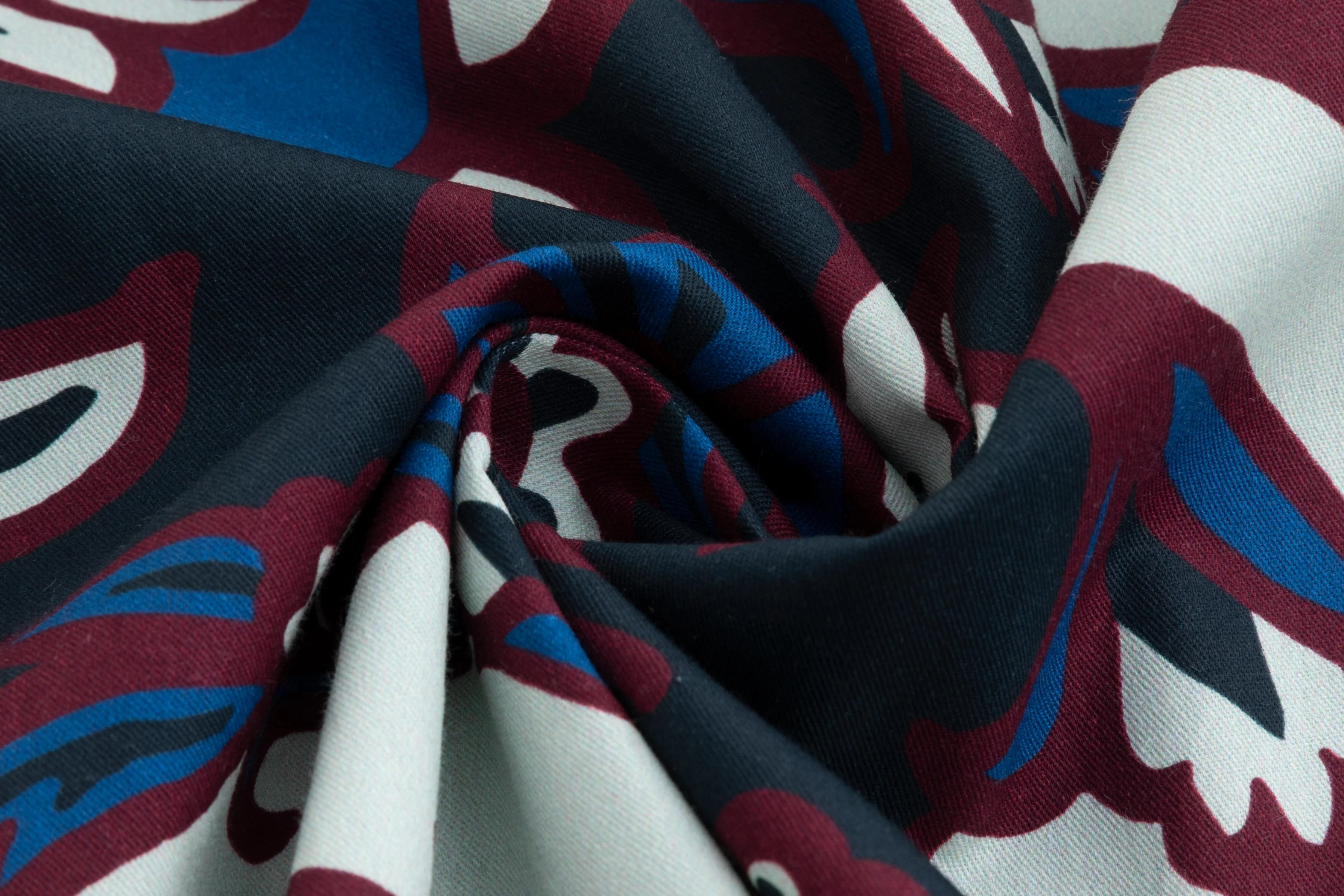 Black Blue And Burgundy Cotton Dress - Image 3