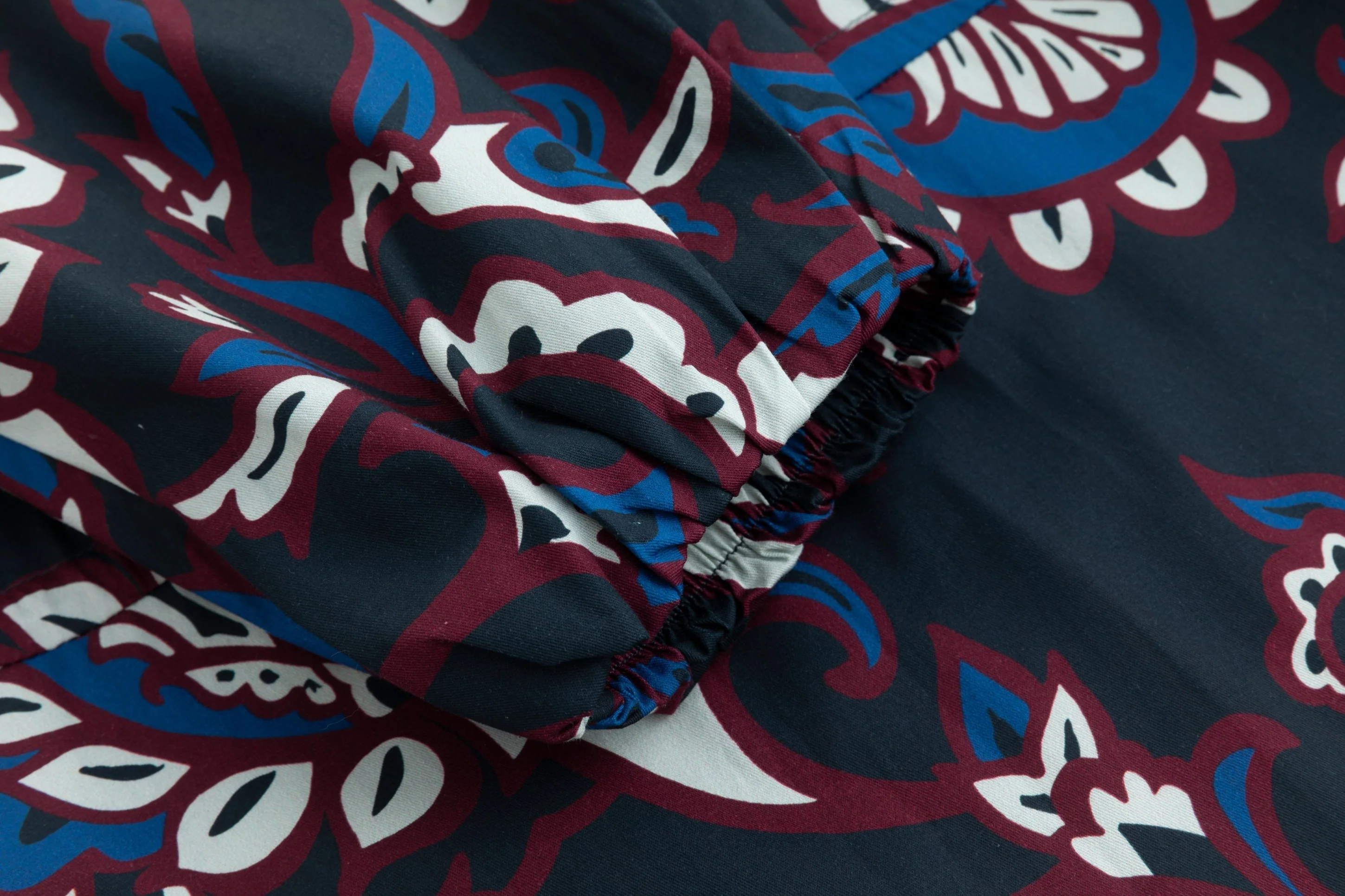 Black Blue And Burgundy Cotton Dress - Image 5
