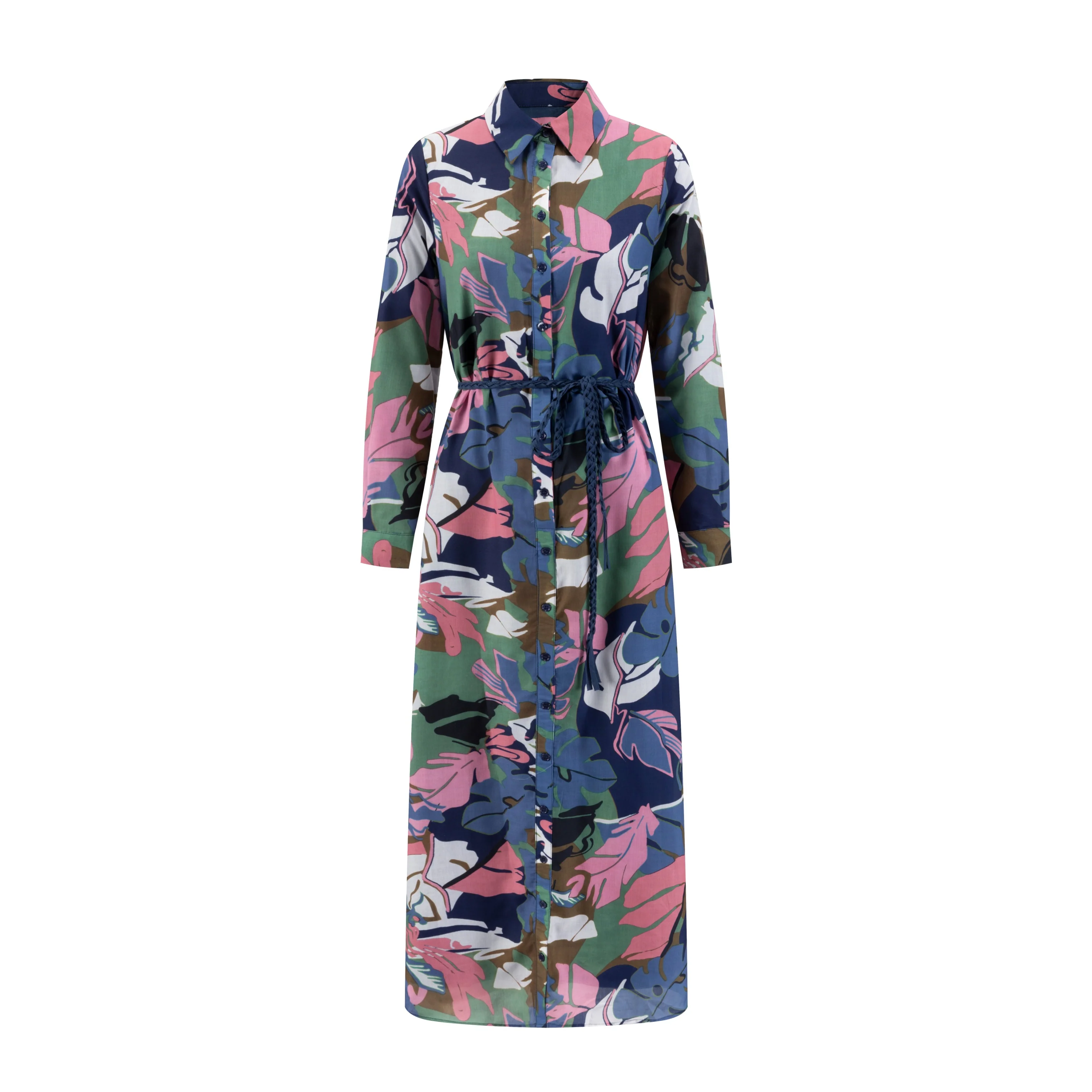 Multicolor Printed Shirt Dress - Image 2