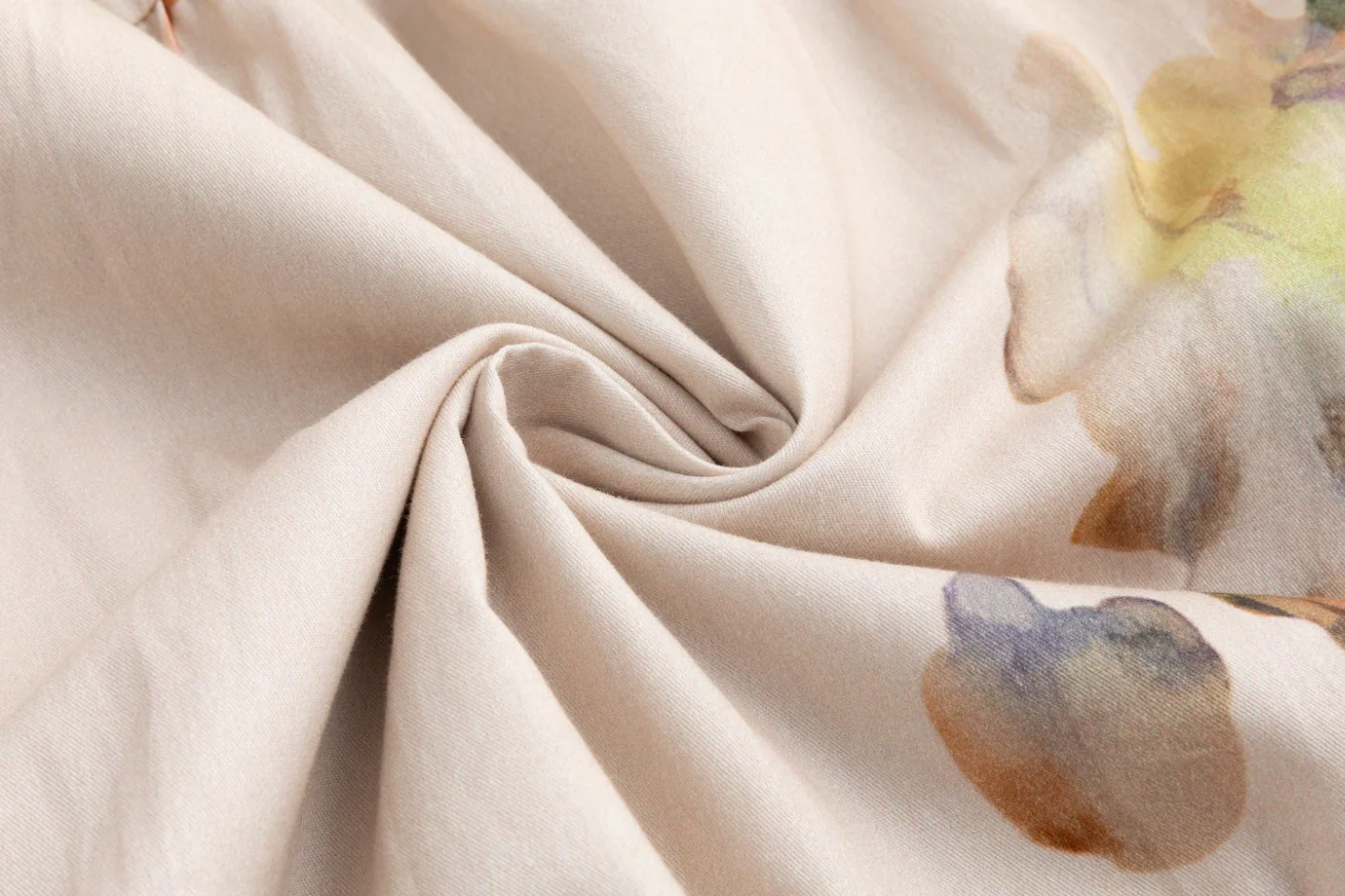 Beige Multicolor Printed Layer Dress - Image 4