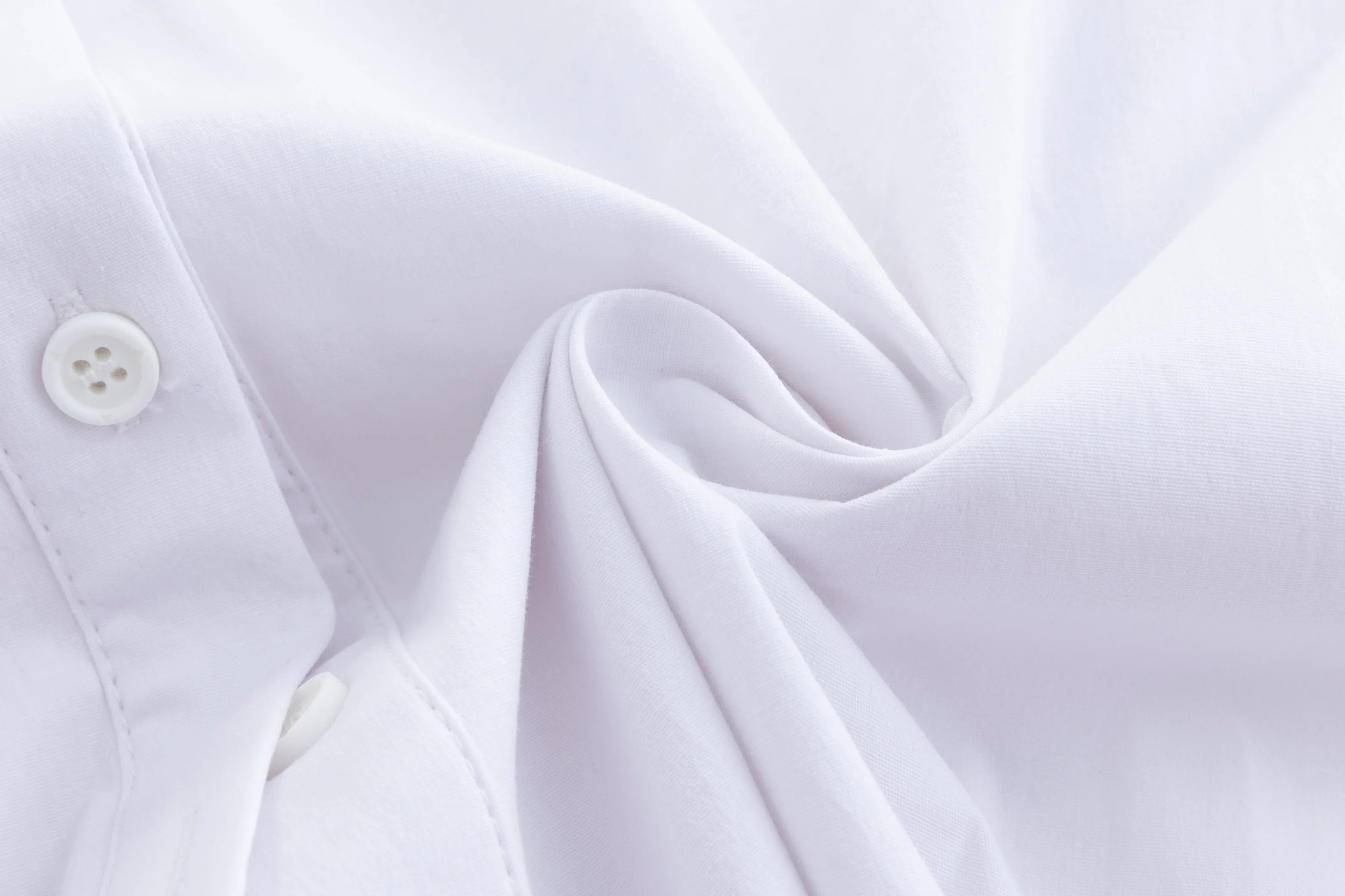White Cotton Shirt With Pearl Organza Collar - Image 6