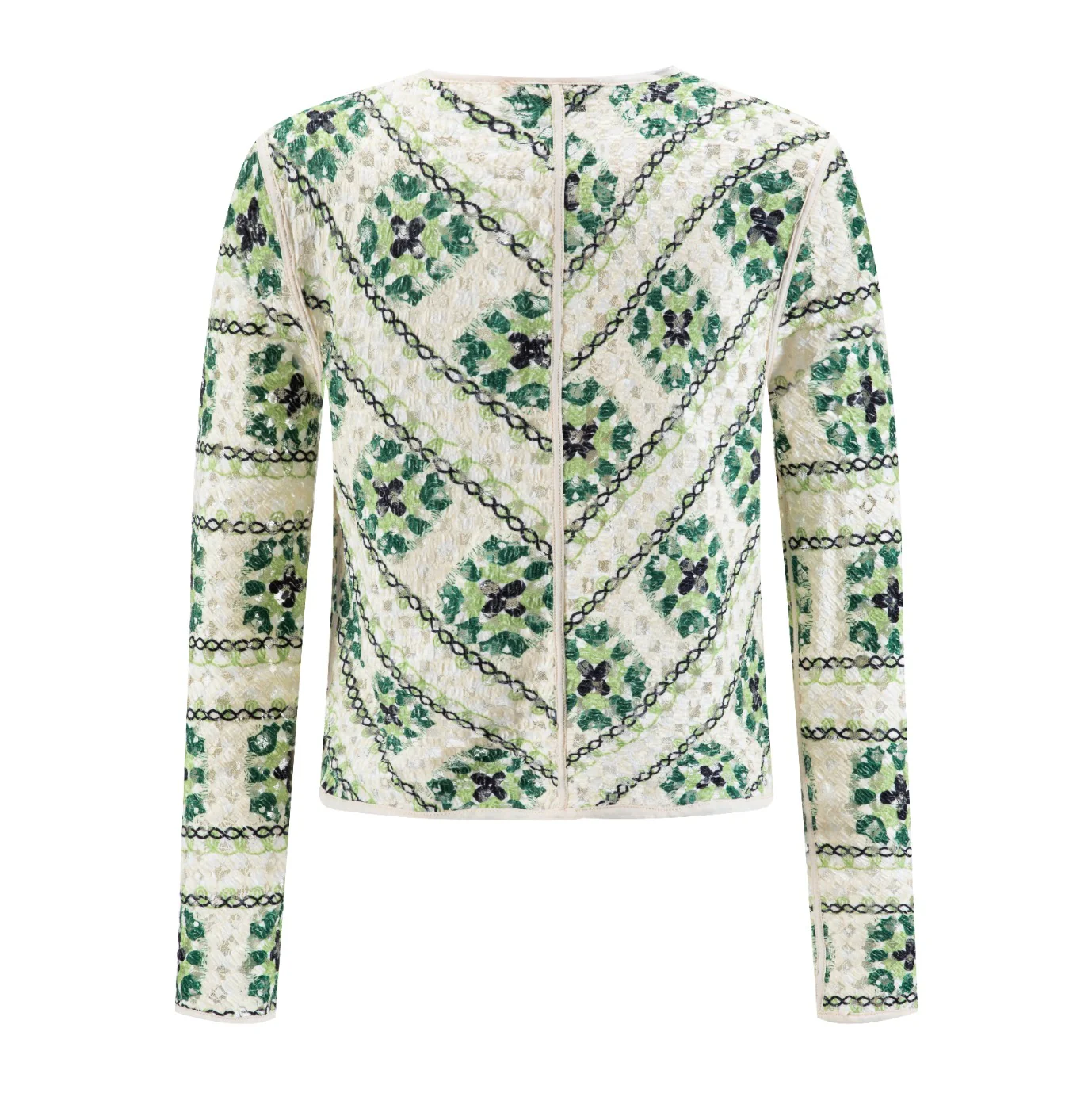 Green Crochet Cardigan - Image 3