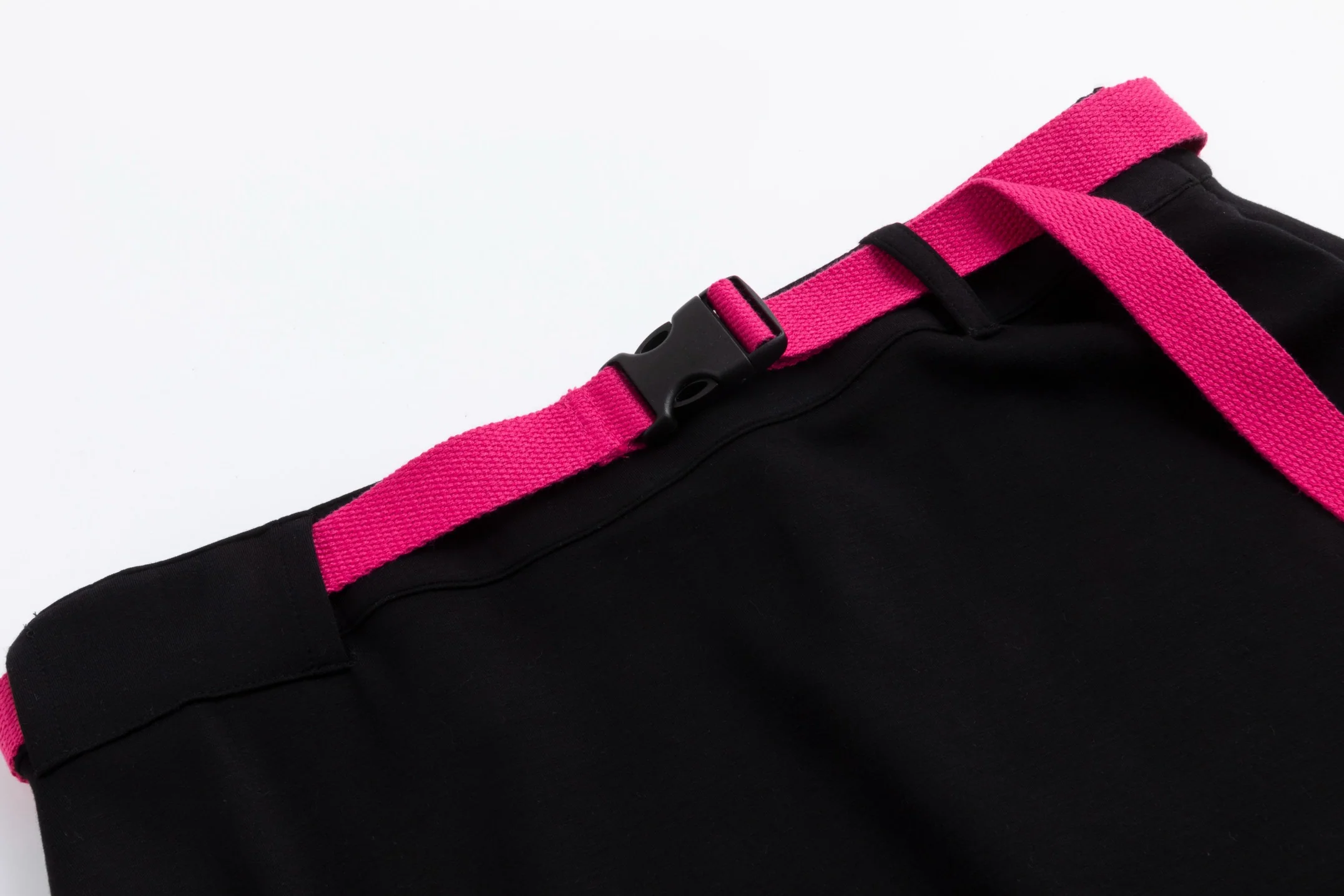 Black Skirt With Hot Pink Ribbon Belt - Image 4