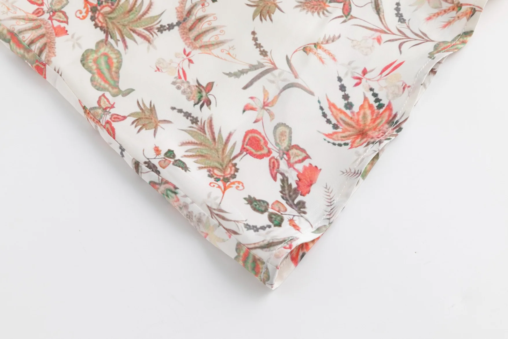 Multi Color Printed Satin Skirt - - Image 5