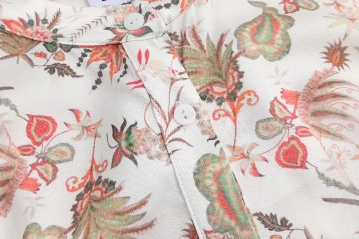 Multi Color Printed Satin Top - Image 6