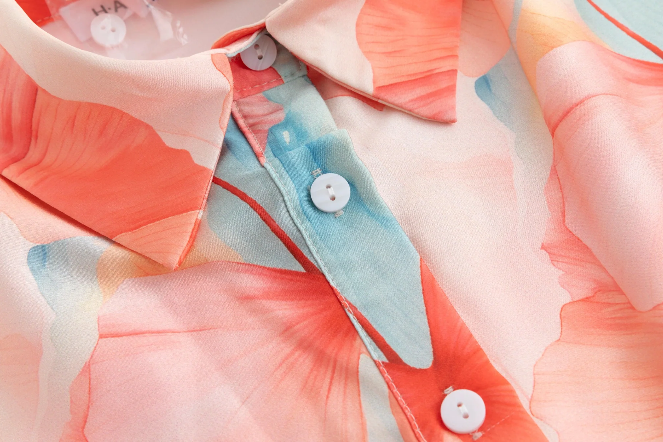 Beige Overlay Dress With Orange Print - Image 6