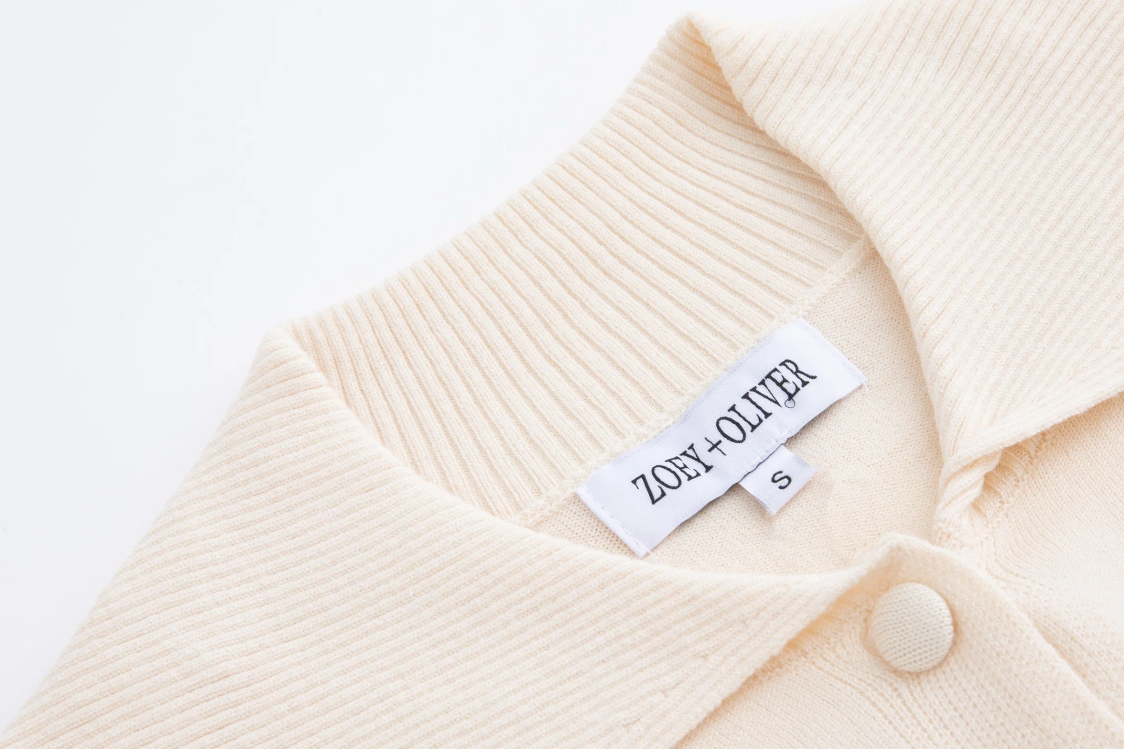 Ivory Collar Knit Cardigan - Image 5
