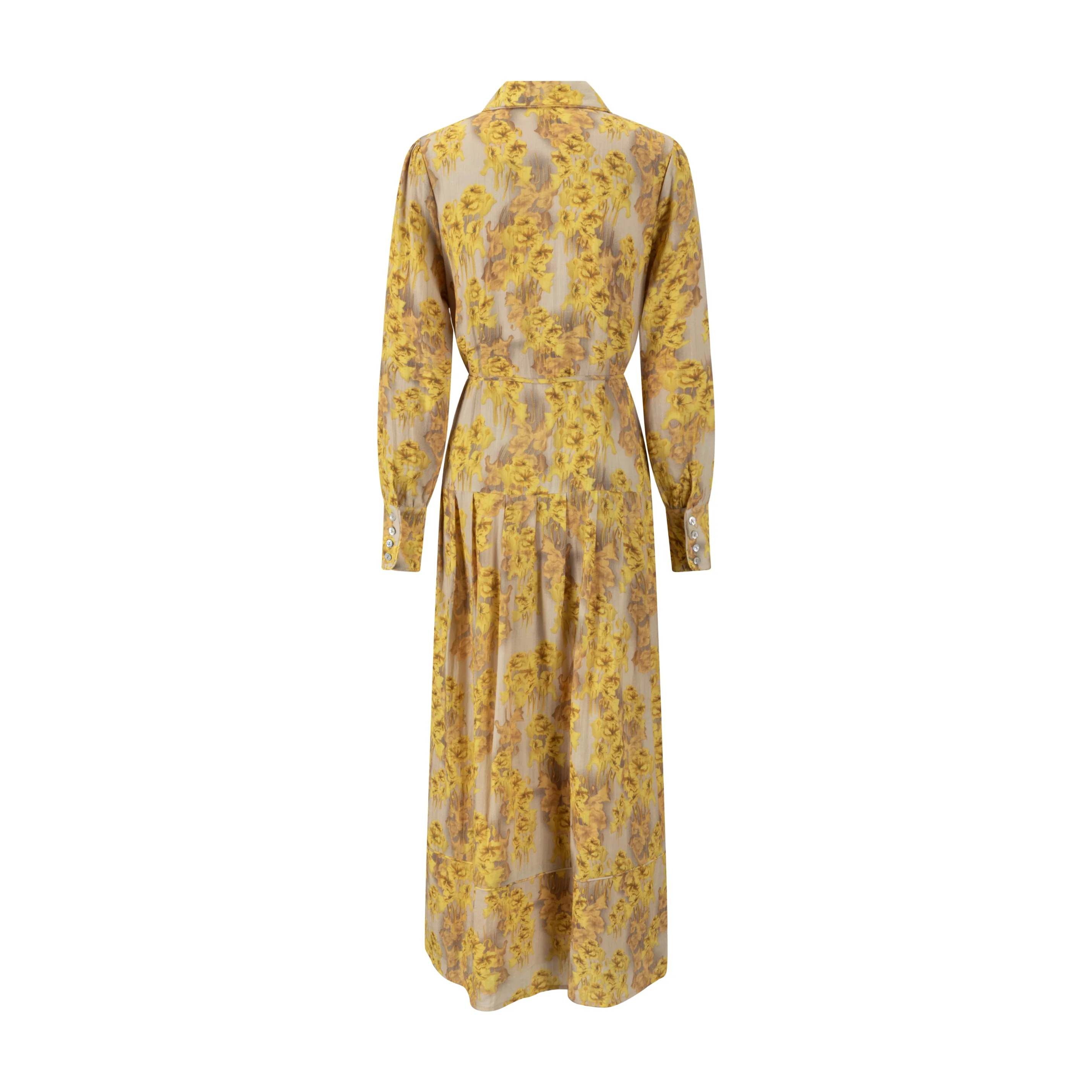 Yellow Abstract Print Dress - Image 3