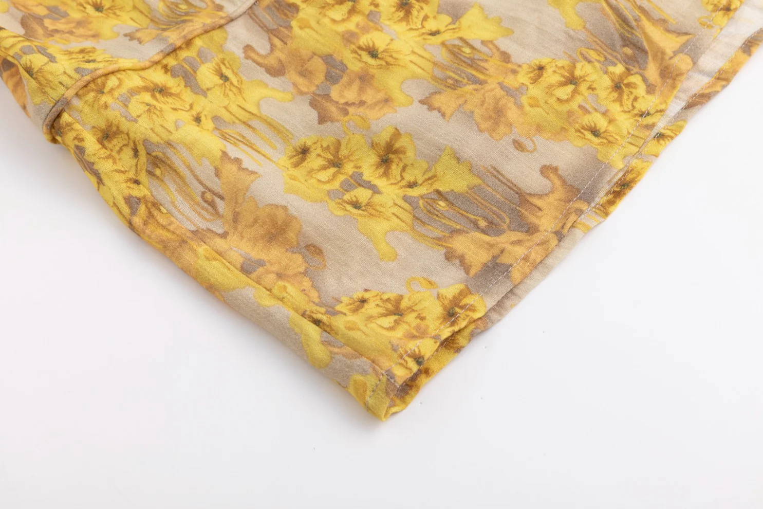 Yellow Abstract Print Dress - Image 4