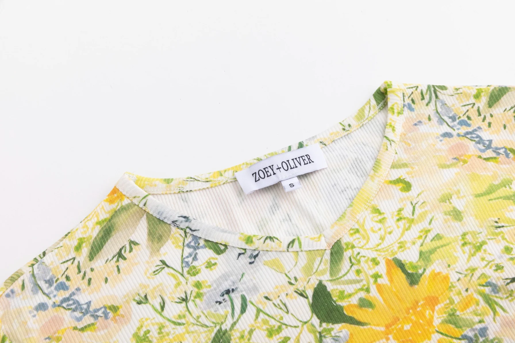 Yellow And Green Floral Print Top - Image 6